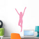 Cheer Silhouette Pink Wall Decal