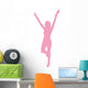Cheer Silhouette Pink Wall Decal