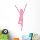 Cheer Silhouette Pink Wall Decal