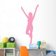 Cheer Silhouette Pink Wall Decal