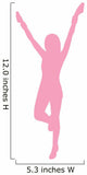 Cheer Silhouette Pink Wall Decal