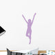 Cheer Silhouette Lavender Wall Decal
