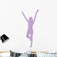 Cheer Silhouette Lavender Wall Decal