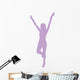 Cheer Silhouette Lavender Wall Decal