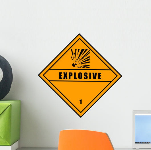 Chemical Sign Dangerous Explosive Wall Decal