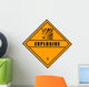 Chemical Sign Dangerous Explosive Wall Decal