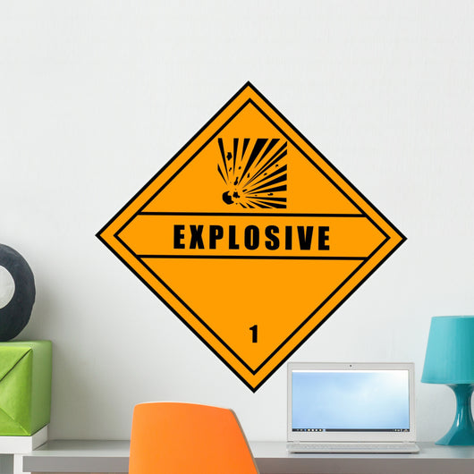 Chemical Sign Dangerous Explosive Wall Decal