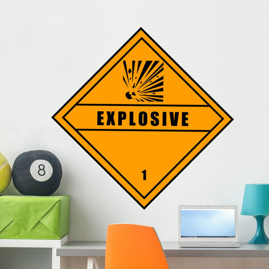 Chemical Sign Dangerous Explosive Wall Decal