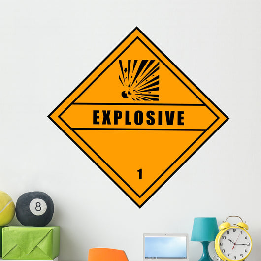 Chemical Sign Dangerous Explosive Wall Decal