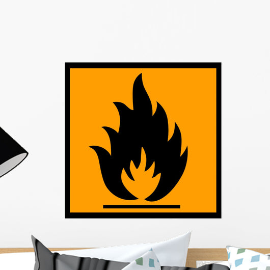 Flammable Chemical Sign Wall Decal