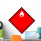 Chemical Sign Flammable Red Wall Decal