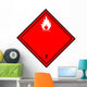Chemical Sign Flammable Red Wall Decal