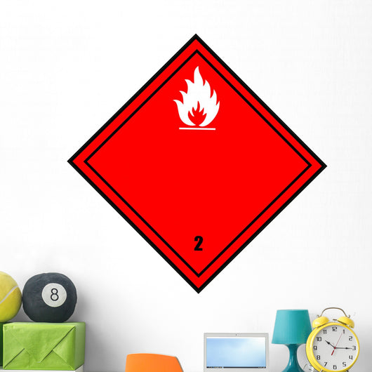 Chemical Sign Flammable Red Wall Decal