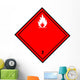 Chemical Sign Flammable Red Wall Decal