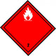 Chemical Sign Flammable Red Wall Decal