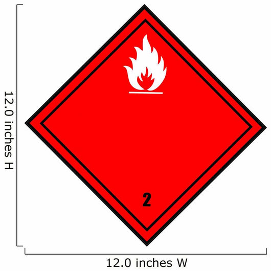 Chemical Sign Flammable Red Wall Decal
