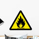 Chemical Sign Flammable Triangle Wall Decal