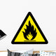 Chemical Sign Flammable Triangle Wall Decal
