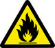Chemical Sign Flammable Triangle Wall Decal