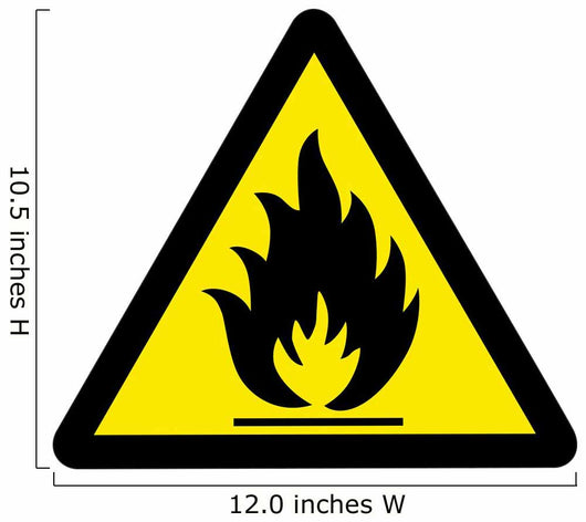 Chemical Sign Flammable Triangle Wall Decal