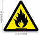 Chemical Sign Flammable Triangle Wall Decal