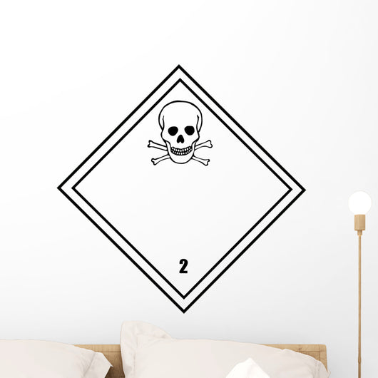 Chemical Sign Poison Diamond Wall Decal