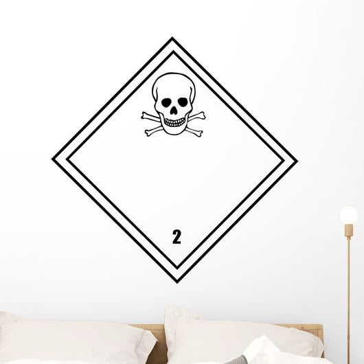 Chemical Sign Poison Diamond Wall Decal