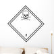 Chemical Sign Poison Diamond Wall Decal