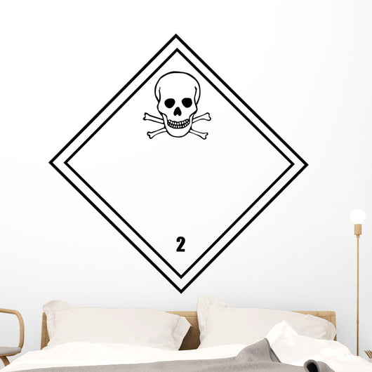Chemical Sign Poison Diamond Wall Decal