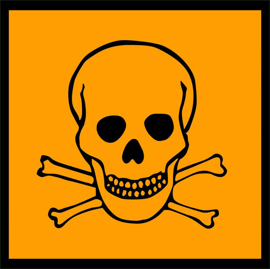 Chemical Signs Poison Skull Wall Decal