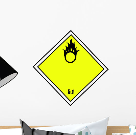 Chemical Sign Self-igniting Flammable Wall Decal