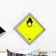 Chemical Sign Self-igniting Flammable Wall Decal