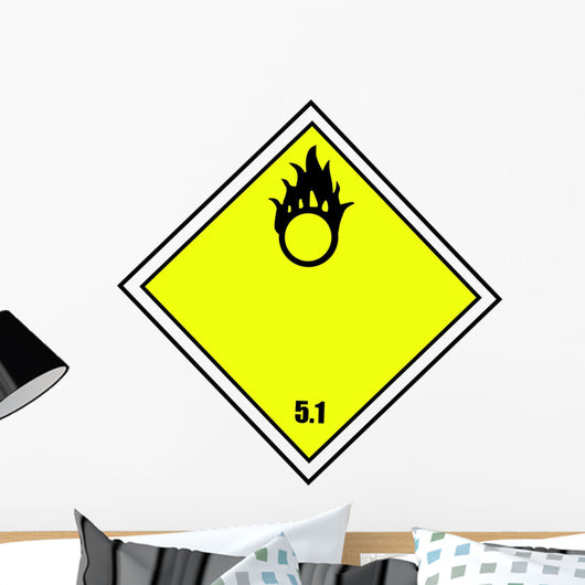 Chemical Sign Self-igniting Flammable Wall Decal