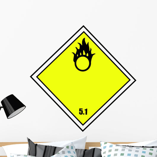 Chemical Sign Self-igniting Flammable Wall Decal