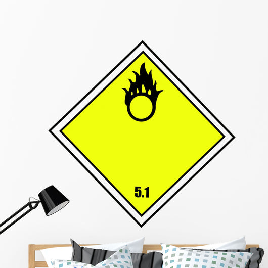 Chemical Sign Self-igniting Flammable Wall Decal