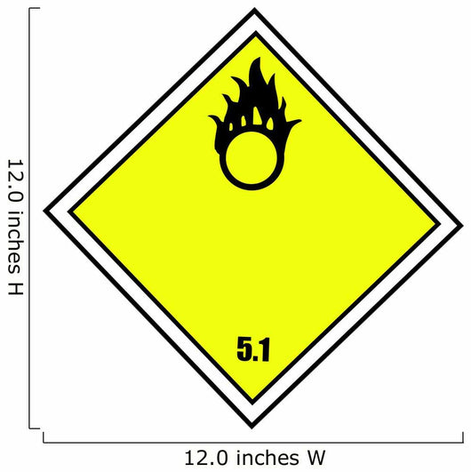 Chemical Sign Self-igniting Flammable Wall Decal