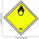 Chemical Sign Self-igniting Flammable Wall Decal