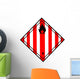 Chemical Sign - Spontaneous Combustion Diamond Striped Wall Decal