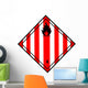 Chemical Sign - Spontaneous Combustion Diamond Striped Wall Decal