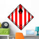 Chemical Sign - Spontaneous Combustion Diamond Striped Wall Decal