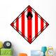 Chemical Sign - Spontaneous Combustion Diamond Striped Wall Decal