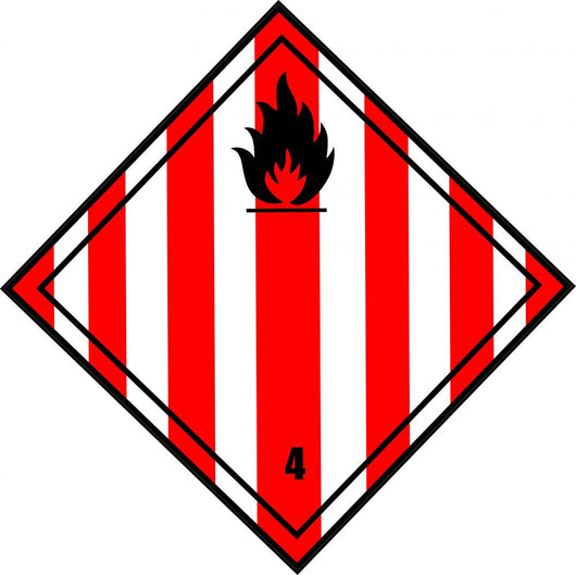 Chemical Sign - Spontaneous Combustion Diamond Striped Wall Decal