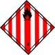 Chemical Sign - Spontaneous Combustion Diamond Striped Wall Decal