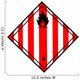 Chemical Sign - Spontaneous Combustion Diamond Striped Wall Decal