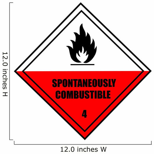 Chemical Sign - Spontaneous Combustion Diamond Wall Decal