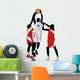 College Game Basketball Silhouette Wall Decal