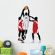 College Game Basketball Silhouette Wall Decal