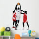 College Game Basketball Silhouette Wall Decal
