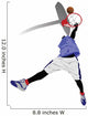 Dunking College Basketball Wall Decal