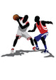 Faking Basketball Players Wall Decal